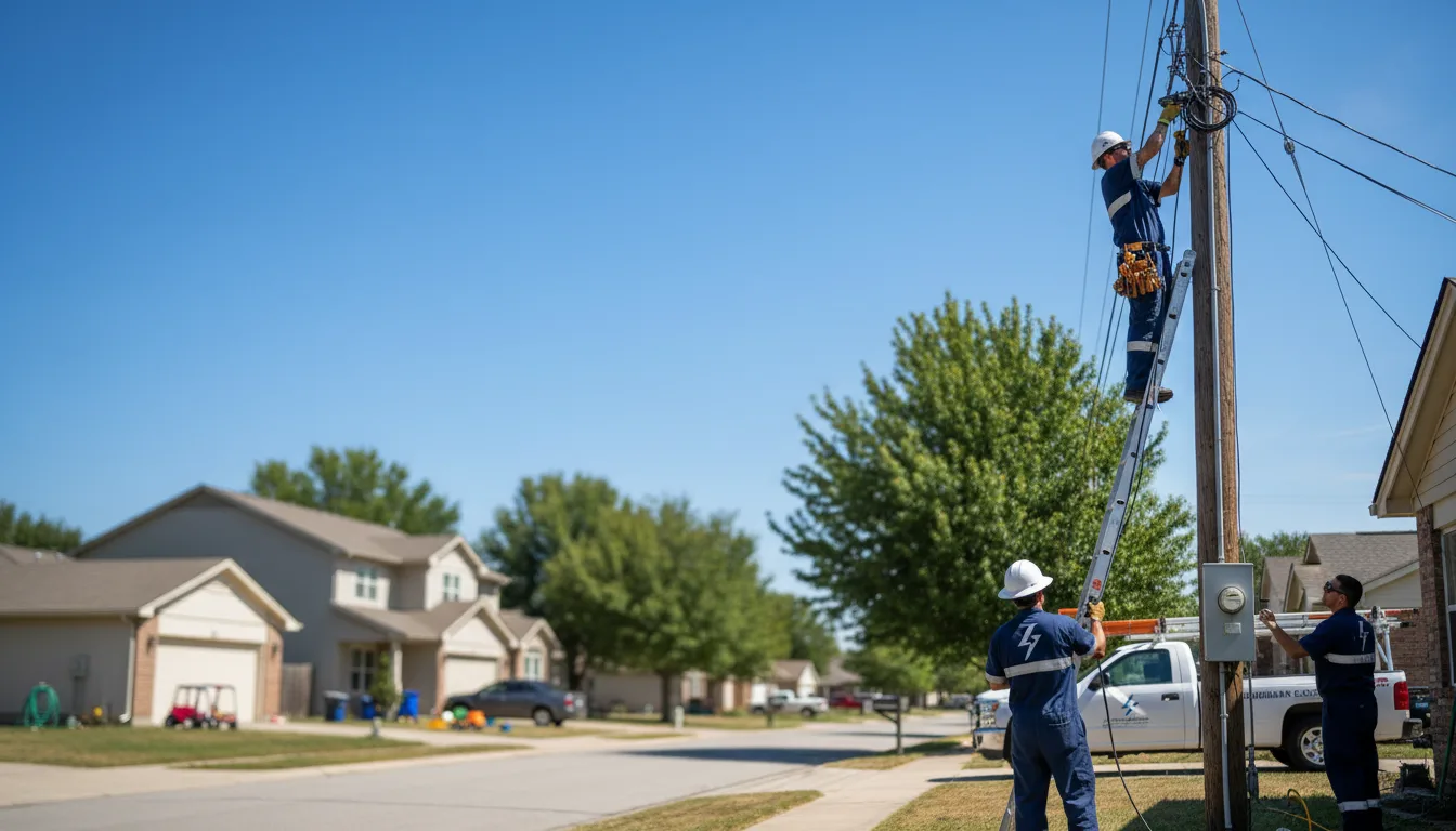 Residential electrician providing installation services in Arnold, KS